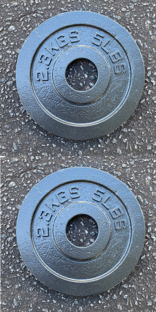 Pro Metal Olympic Plates - 5 Lbs (Pair)