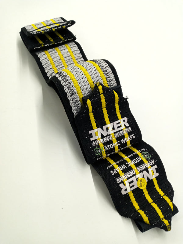 Inzer Atomic Wrist Wraps (Pairs) - YELLOW