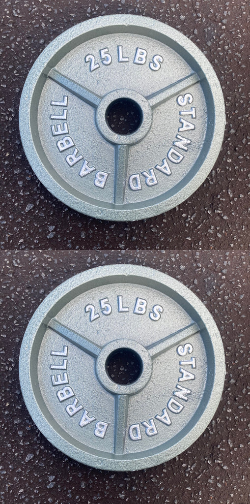 Pro WIDE LIP Metal Olympic Plates - 25 Lbs (Pair)
