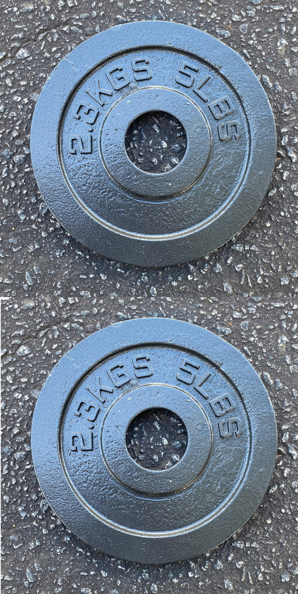 Pro Metal Olympic Plates - 5 Lbs (Pair)
