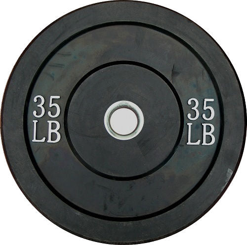 35 Lb BLACK Bumper Plate (Pair)
