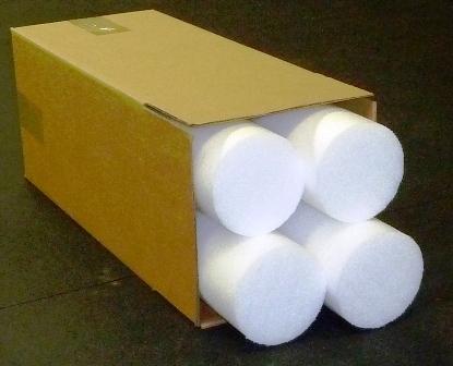 (4) 24x6 Inch Firm Density Foam Roller - White