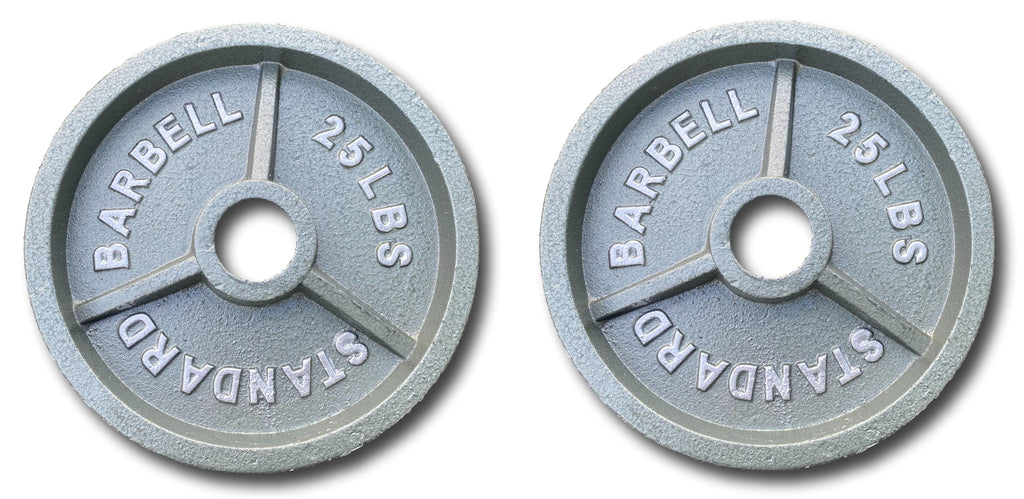 thumbnail image 2 of Standard Olympic Metal Weight Plates – Cast Iron, Black, Rust-Resistant – Sold As Pair 2 of 6