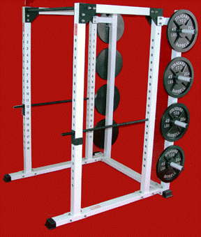 Commercial Power Rack with Plate Storage